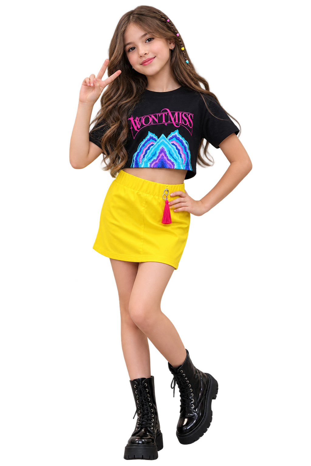 Disfraz de HUNTRIX (Mira) para niñas en Bogotá